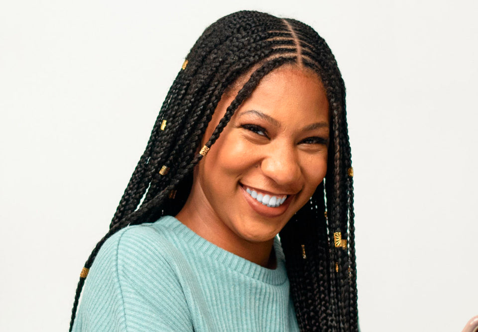 a lovely close up image of Rebekah, smiling radiantly