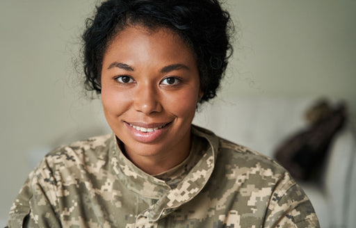 a soldier in her uniform