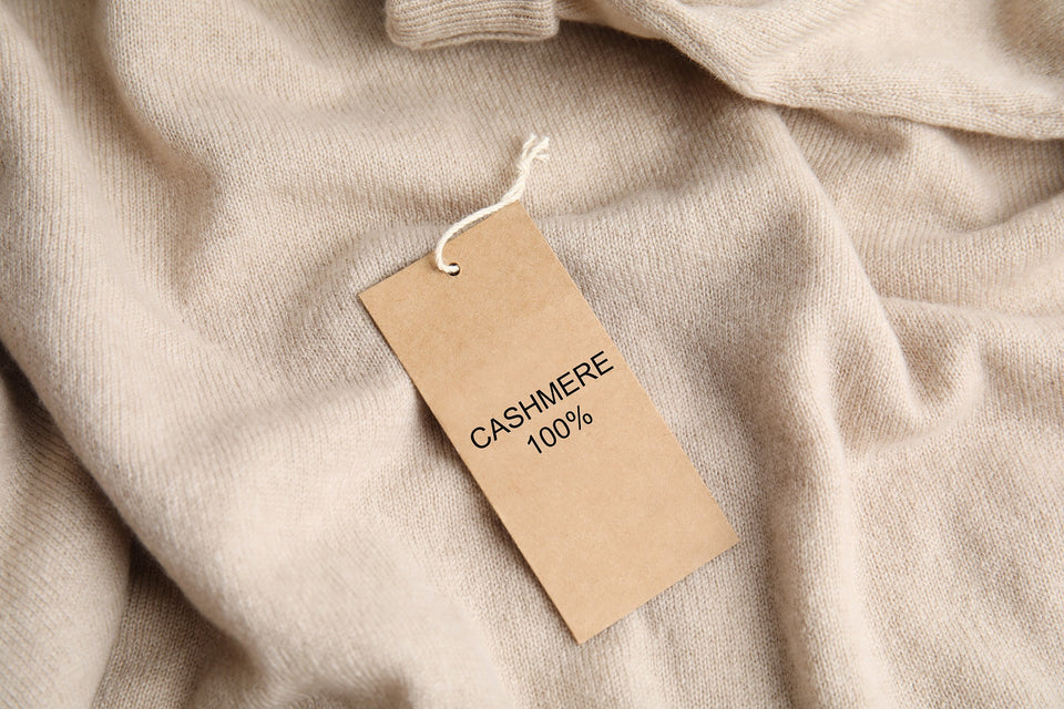 100% cashmere label