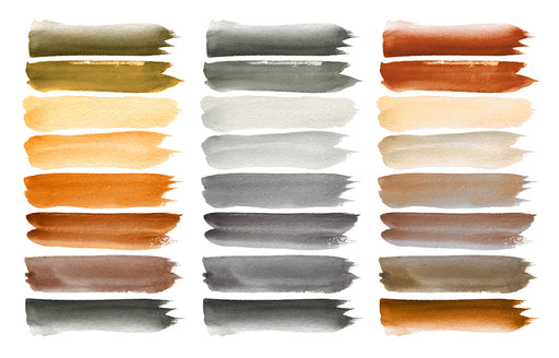 a color palette of browns, grays and creams