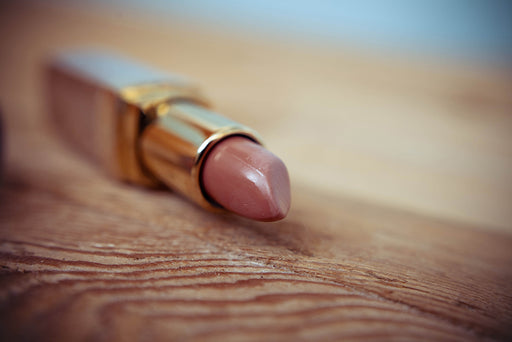 close up of a caramel colored lipstick
