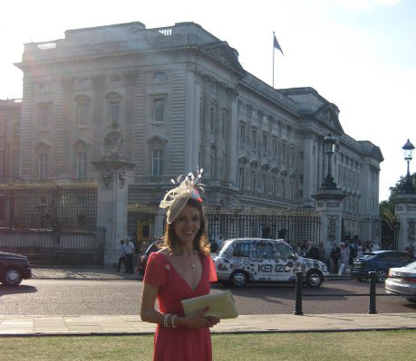 Alicia attending the Buckingham Palace Garden Party