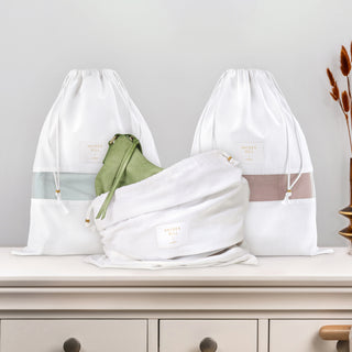 3 Medium Organic Cotton Dust Bags