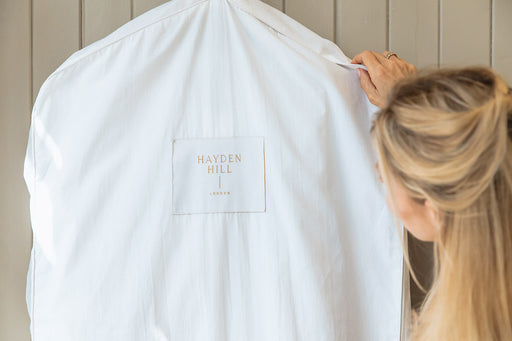 a close up of a Hayden Hill Organic Cotton Hanging Bag