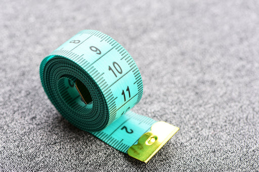 a close up of a soft measuring tape