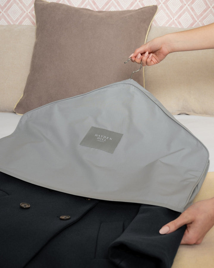 Organic Cotton Shoulder Dust Covers - Set of 3 in Gray