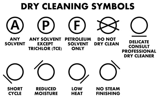 dry cleaning symbols