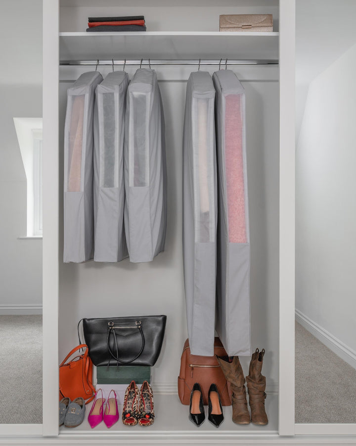 Short Organic Cotton Hanging Bag in Gray