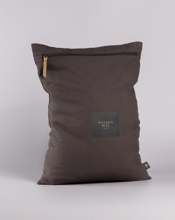 Organic Cotton Travel Laundry Bags Set of 2 in Charcoal Gray