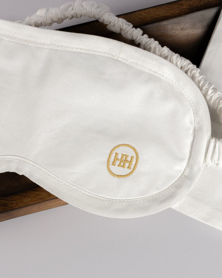 White Eye Mask with Pouch