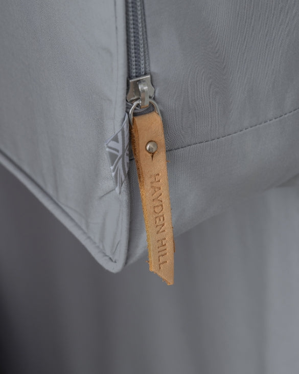 Long Organic Cotton Hanging Bag in Gray