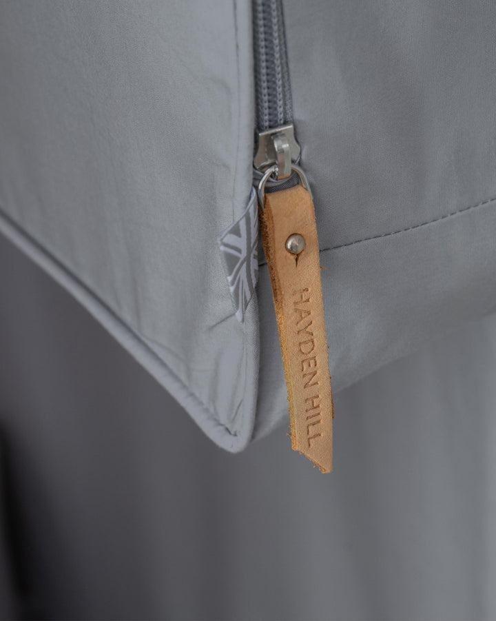 Short Organic Cotton Hanging Bag in Gray