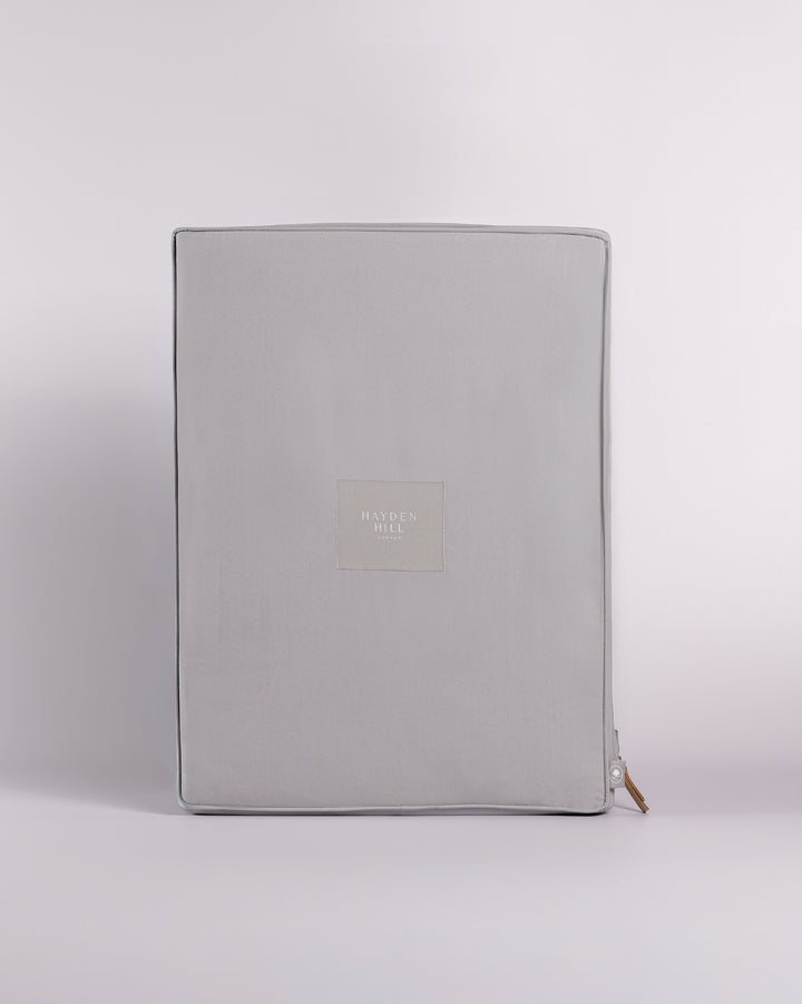 a grey storage bag front view