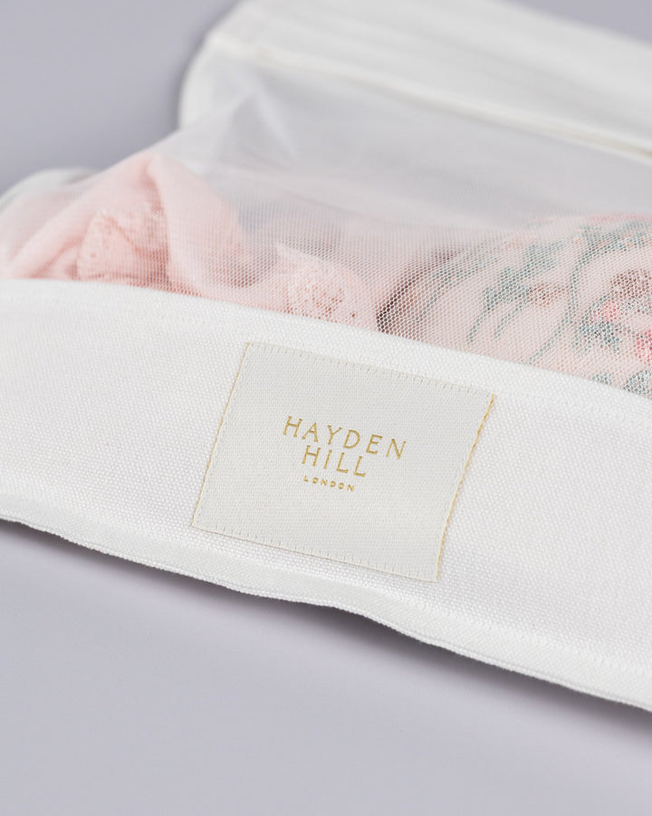 Organic Cotton Wash Bags For Delicates Set of 2 in White