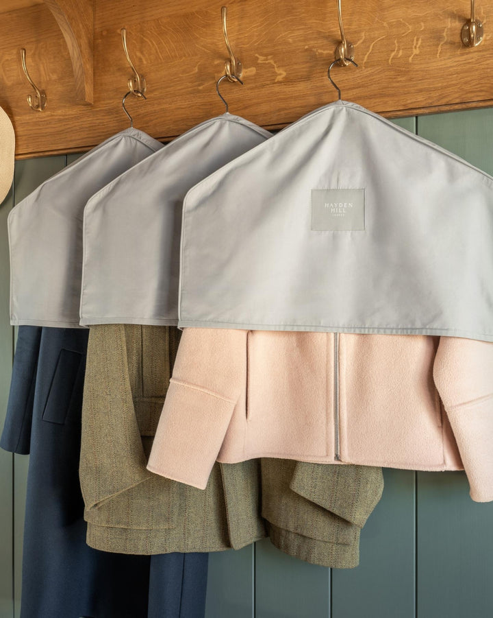 Organic Cotton Shoulder Dust Covers - Set of 3 in Gray