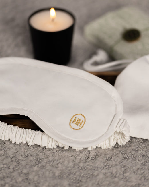 White Eye Mask with Pouch