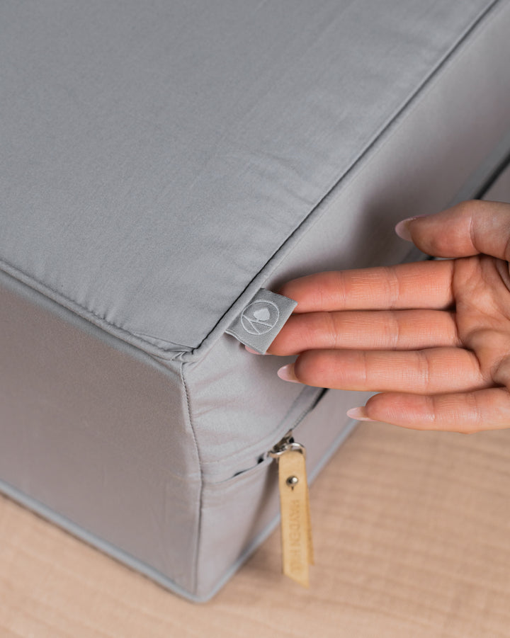 Large Organic Cotton Storage Bag in Grey