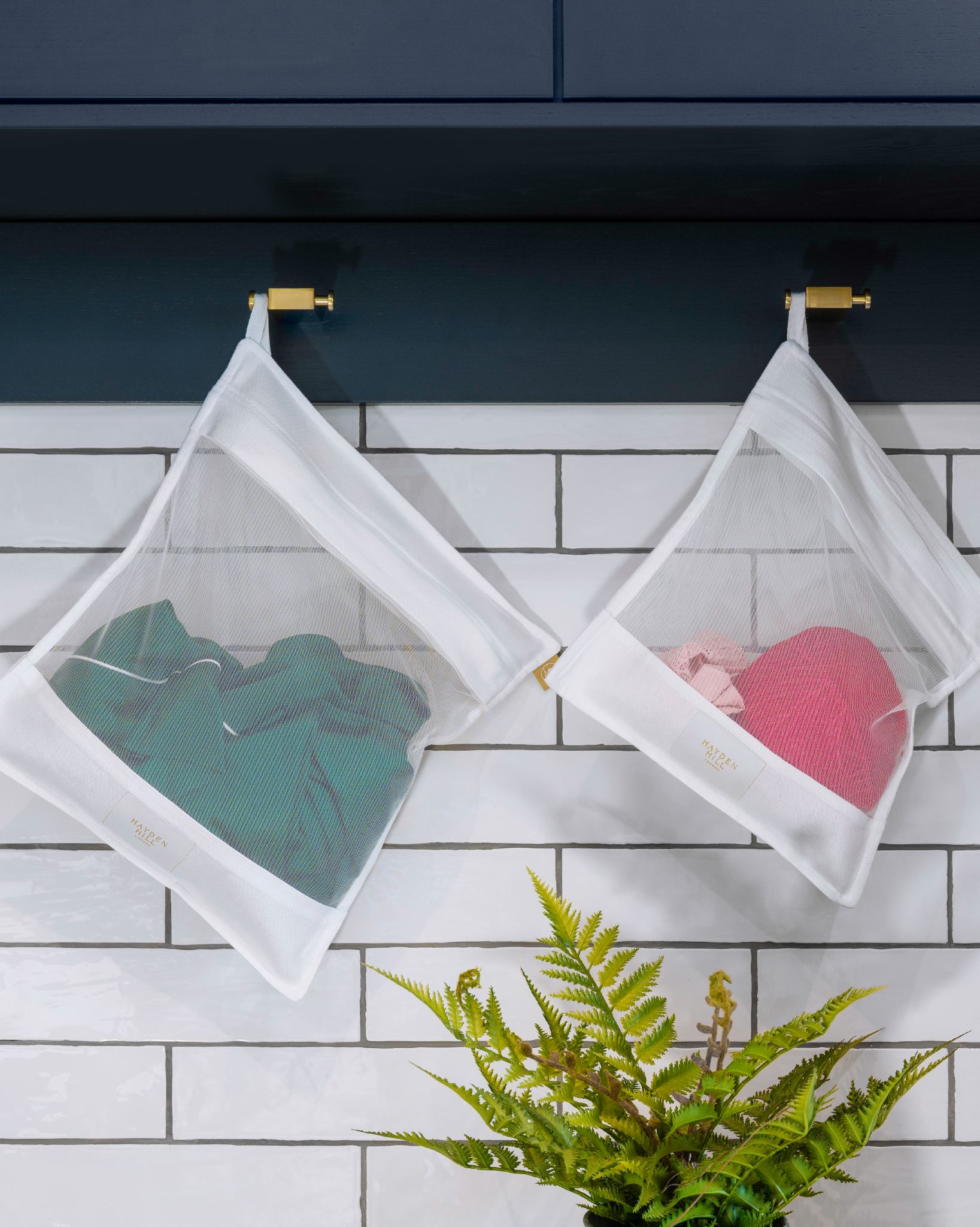 Organic Cotton Wash Bags For Delicates Set of 2 in White